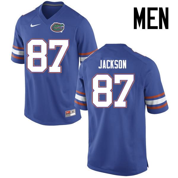 NCAA Florida Gators Kalif Jackson Men's #87 Nike Blue Stitched Authentic College Football Jersey LRD2564CR